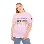 1776 American Flag Tee — "Home of the Free, Because of the Brave" Patriotic T-Shirt