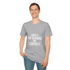 Graphic T-Shirt — "I Have a Low Tolerance for Stupidity" Bold Statement Tee