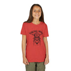 Viking Mode Youth T‑Shirt — Skull Horned Helmet Graphic Tee for Kids