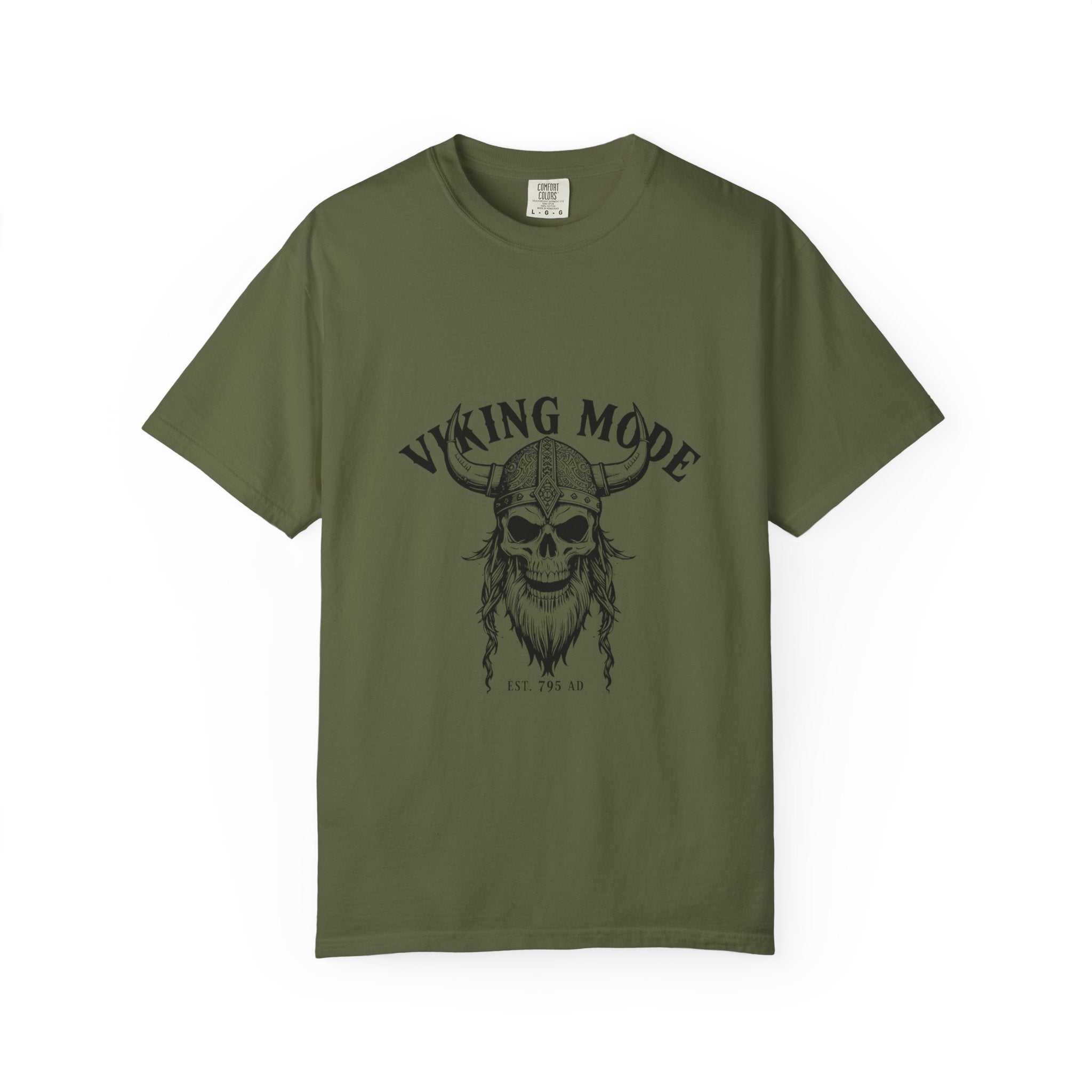 Viking Mode Skull Viking T-shirt | Norse Helmet Skull Graphic Tee