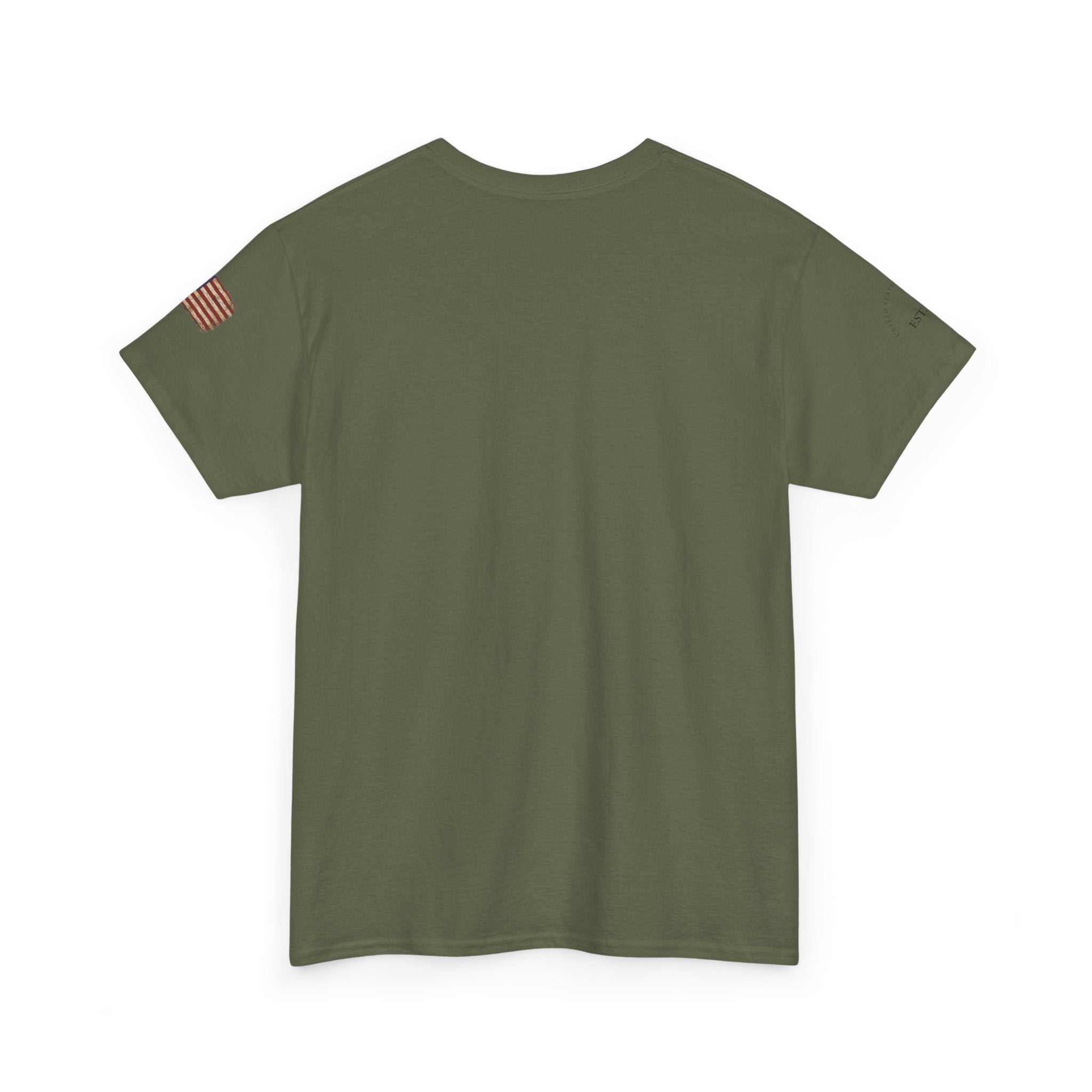 Patriotic Soldier Silhouette Tee — American Flag Military Veteran T-Shirt