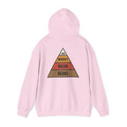 Food Pyramid Design Hoodie | Beans Bacon Whiskey Lard Illustration