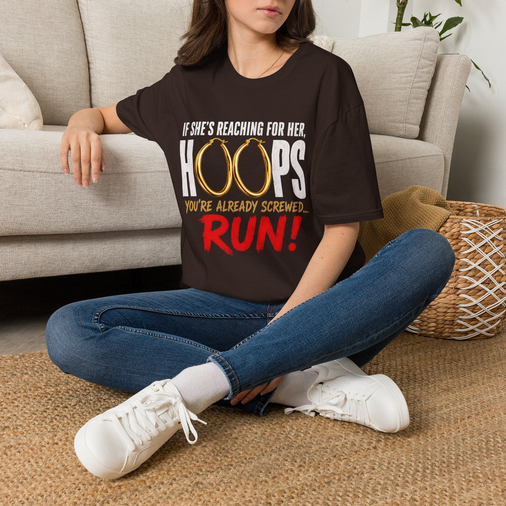 T-Shirt — "If She's Reaching for Her Hoops" Graphic Tee