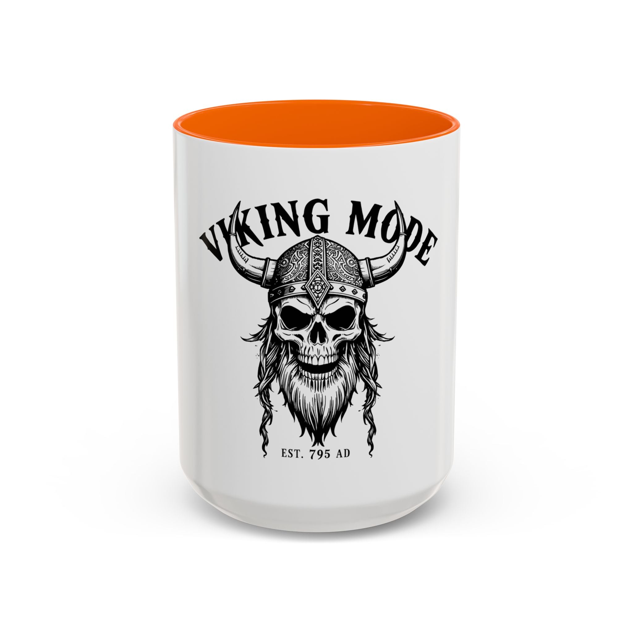 Viking Mode Skull Viking Mug | Accent Coffee Mug 11oz 15oz