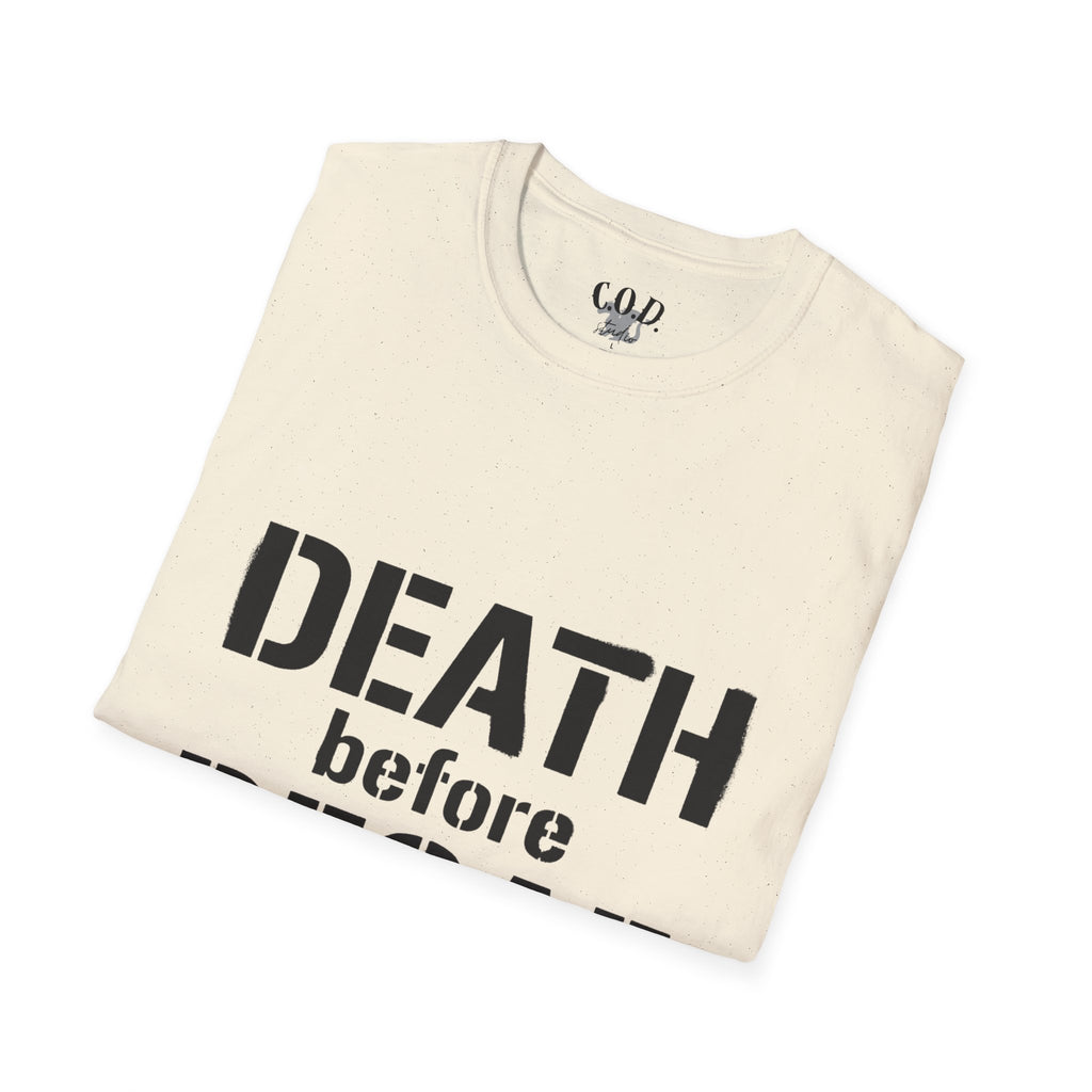 Death Before Decaf T-Shirt — Funny Coffee Lover Tee