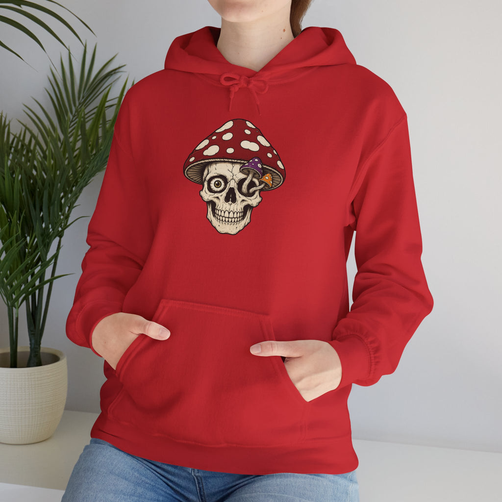 Mushroom Skull Hoodie — Gothic Mushroom Graveyard RIP Pullover