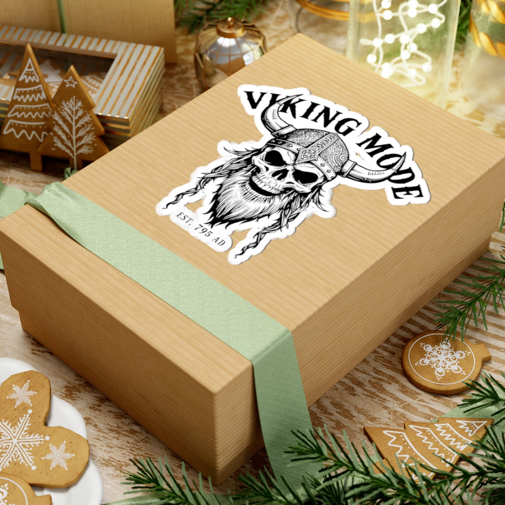 Viking Mode Skull Helmet Sticker | Kiss-Cut Viking Decal