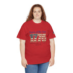 1776 American Flag Tee — "Home of the Free, Because of the Brave" Patriotic T-Shirt