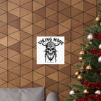 Viking Mode Skull Poster | Matte Vertical Poster