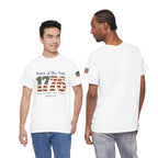 1776 American Flag Tee — "Home of the Free, Because of the Brave" Patriotic T-Shirt