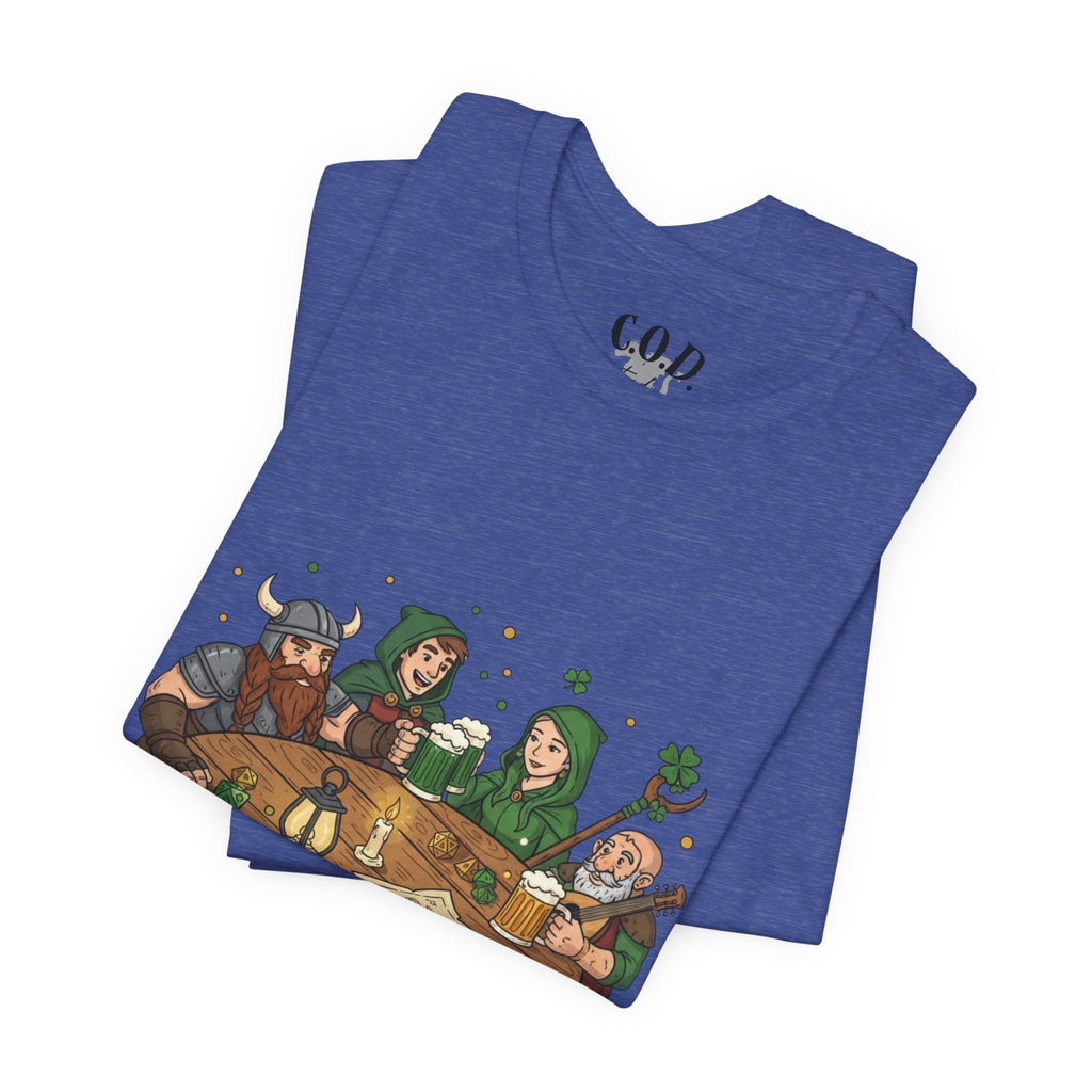 D&D Party at Tavern Table T-Shirt | St. Patrick's Day - Fantasy RPG Dice Roleplay Tee