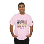 1776 American Flag Tee — "Home of the Free, Because of the Brave" Patriotic T-Shirt