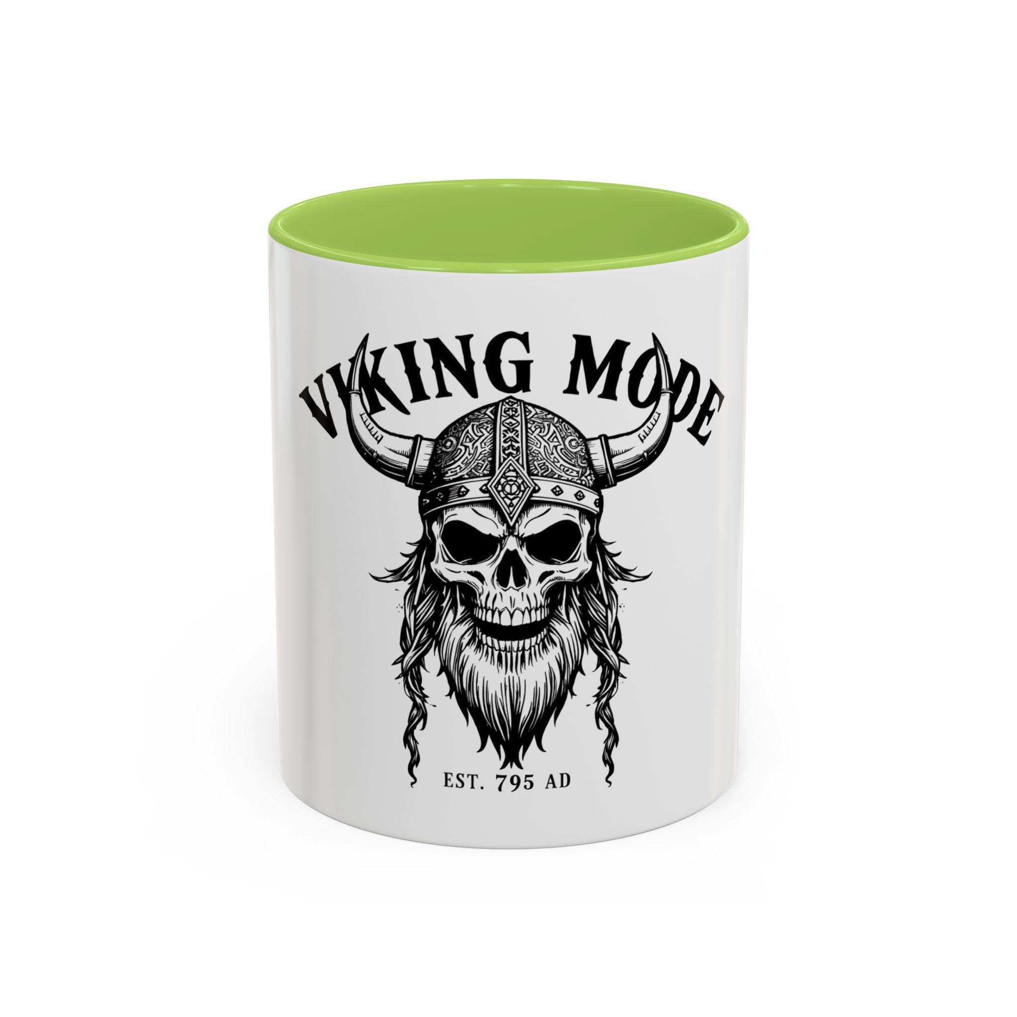 Viking Mode Skull Viking Mug | Accent Coffee Mug 11oz 15oz