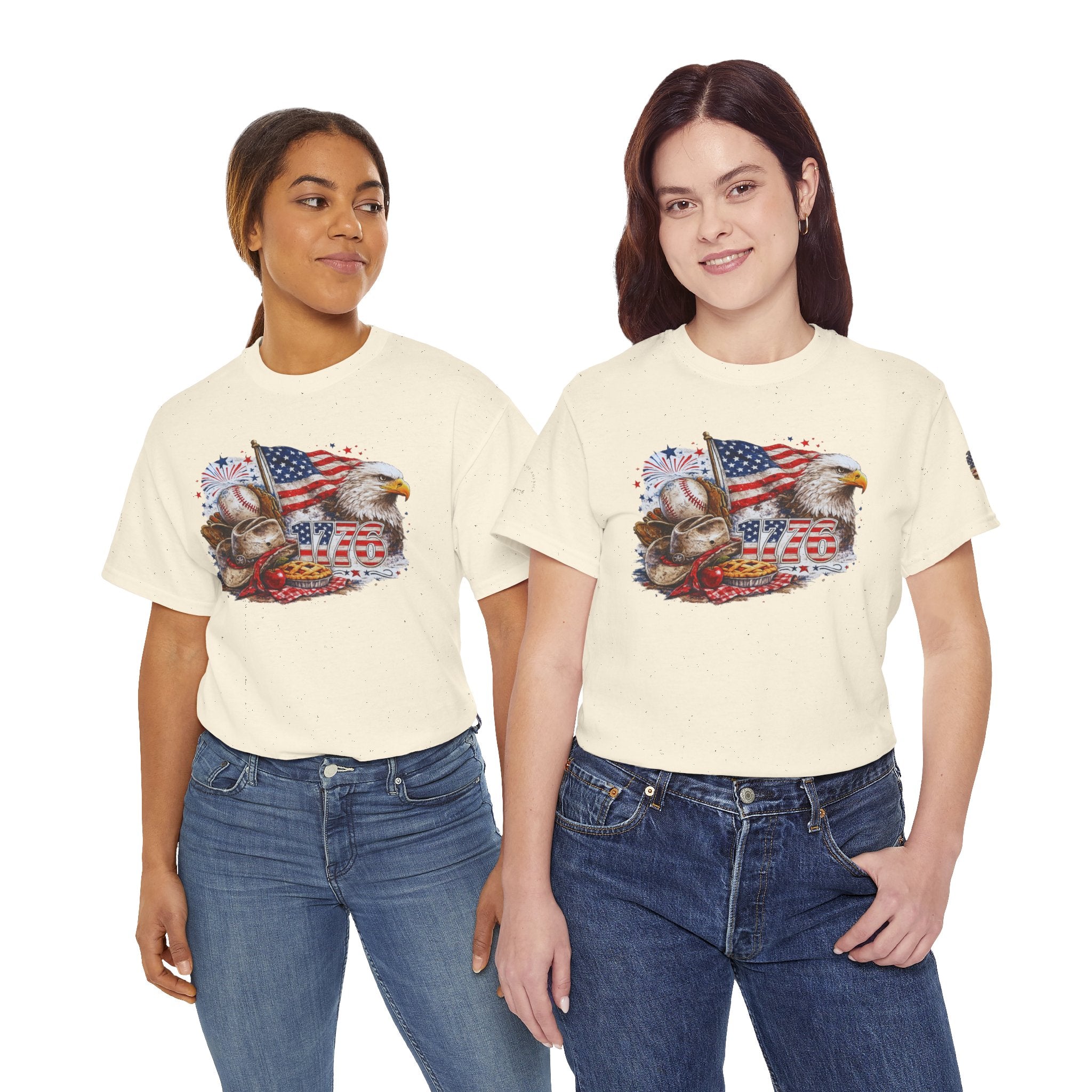 Patriotic Eagle American Flag T-Shirt — USA 1776 Military Tribute Tee