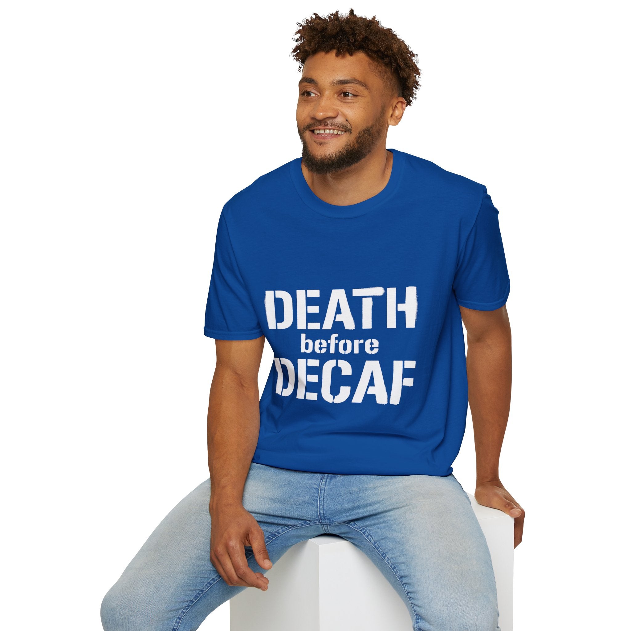 Death Before Decaf T-Shirt — Funny Coffee Lover Tee
