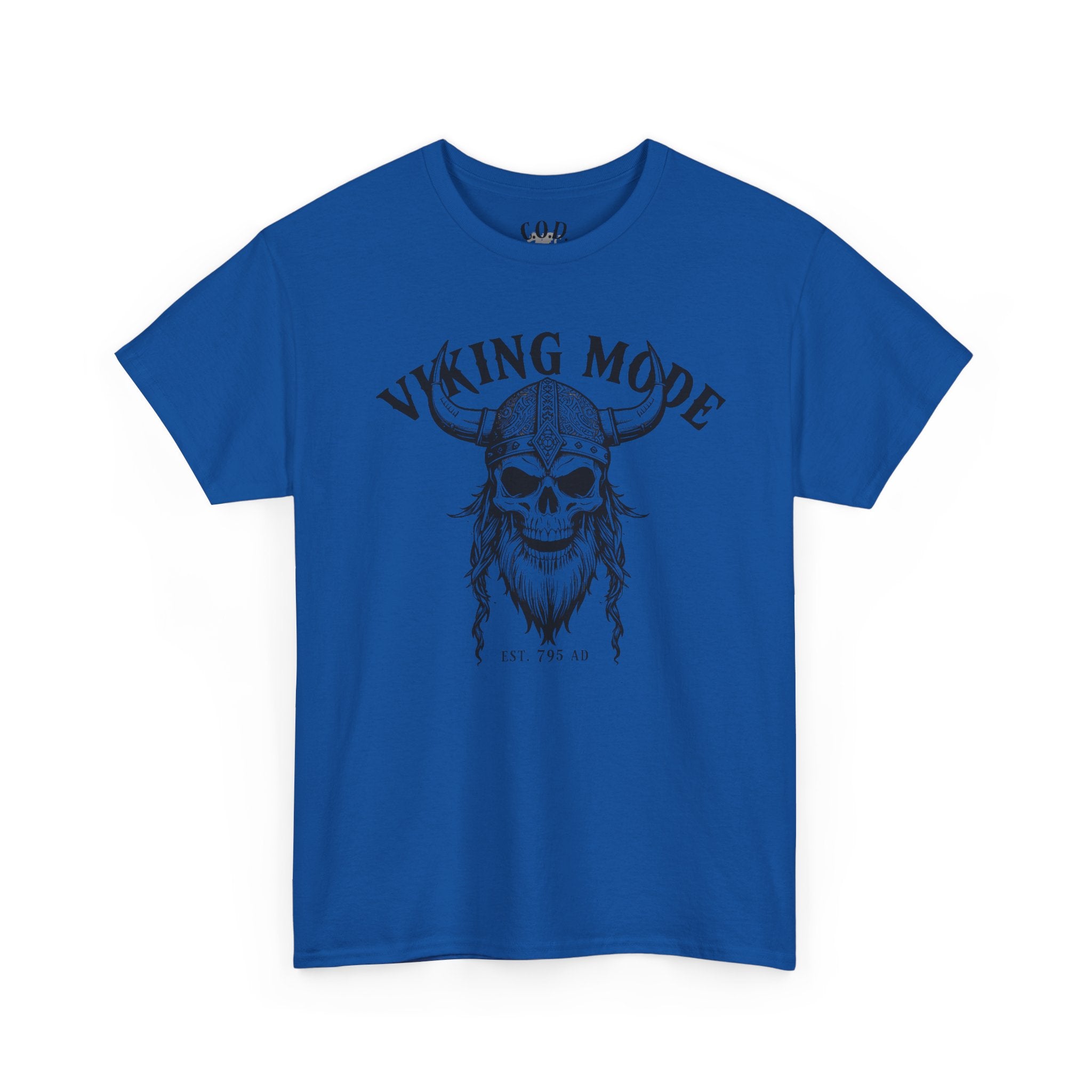 Viking Mode Skull Viking T-shirt | Norse Helmet Skull Graphic Tee
