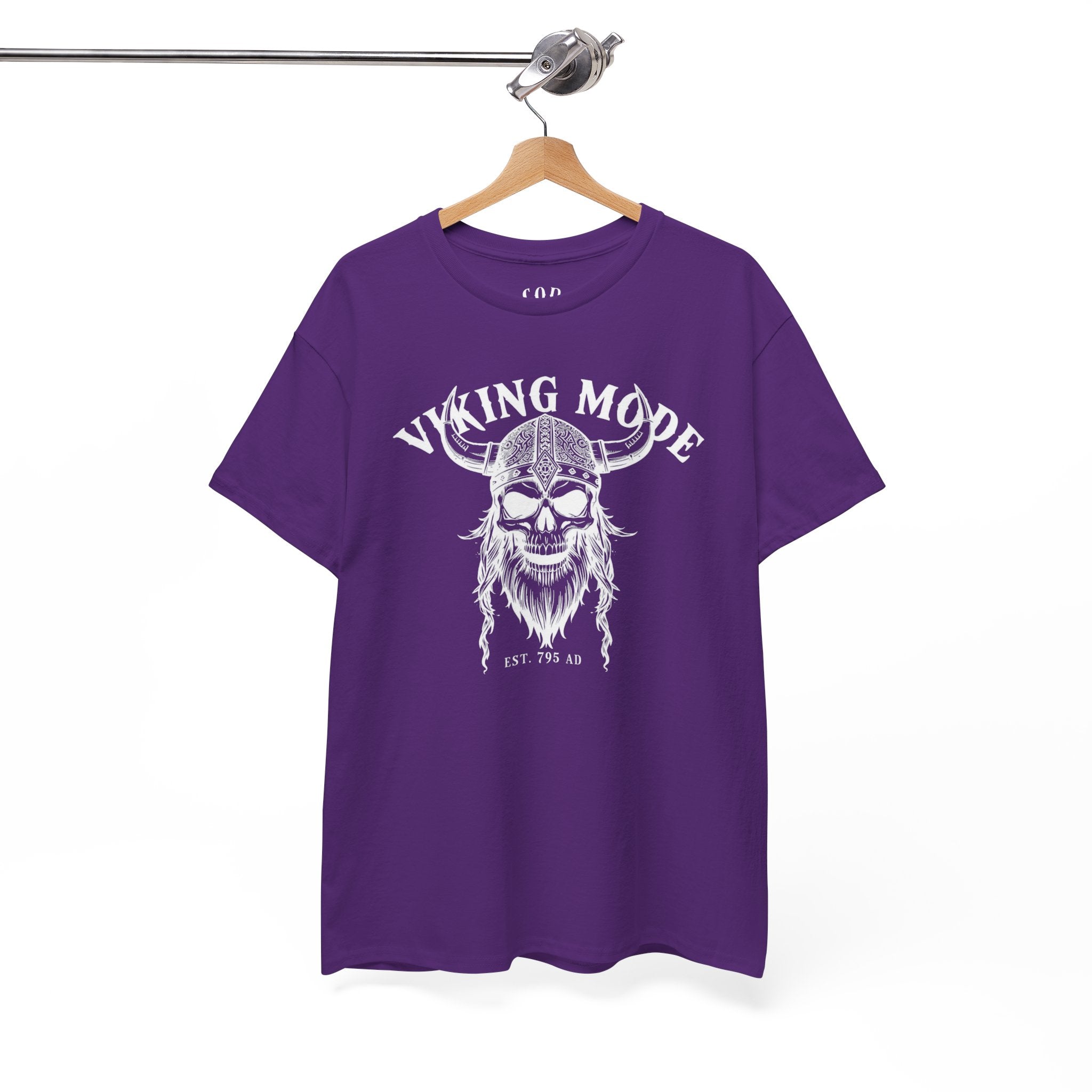 Viking Mode Skull Viking T-shirt | Norse Helmet Skull Graphic Tee