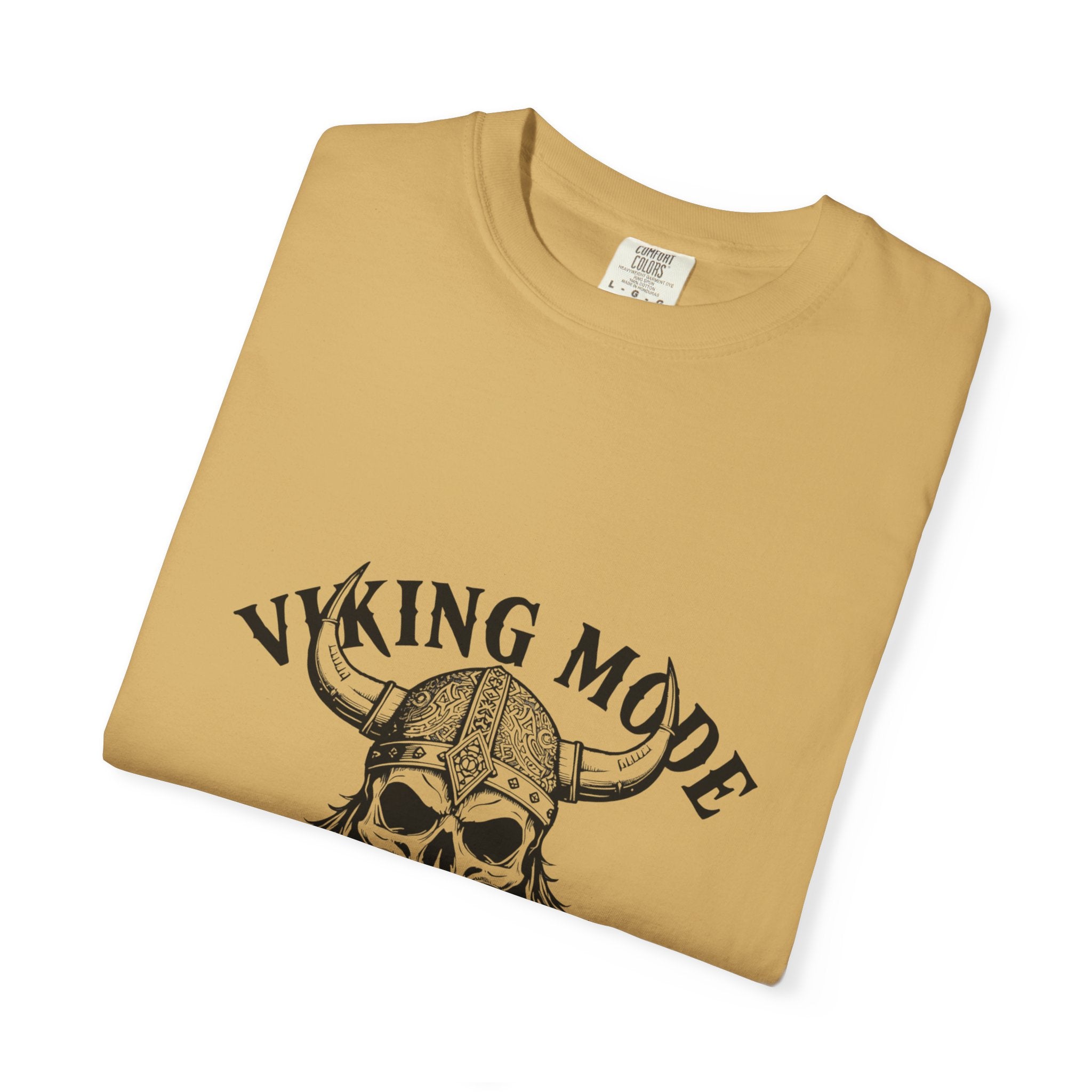 Viking Mode Skull Viking T-shirt | Norse Helmet Skull Graphic Tee