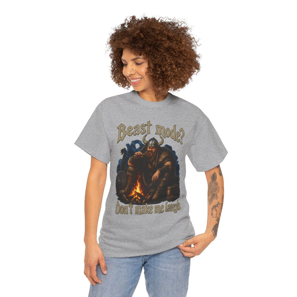 Viking Campfire T-Shirt — "Beast mode? Don’t make me laugh" Graphic Tee