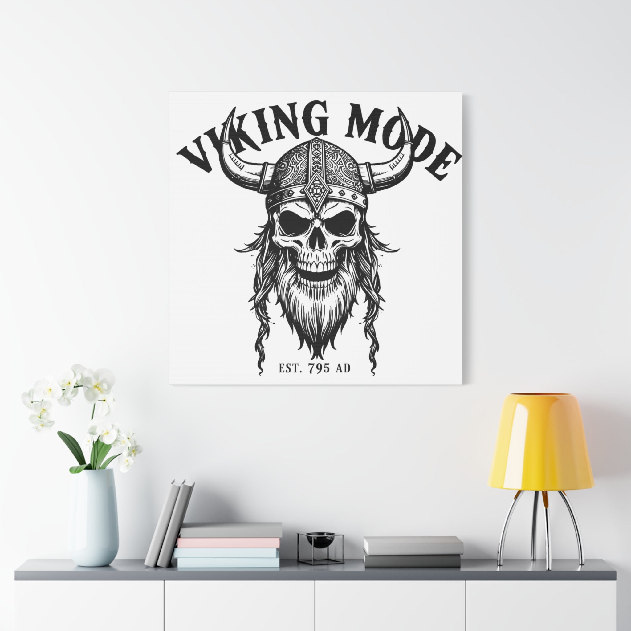 Viking Mode Skull Helmet Matte Canvas