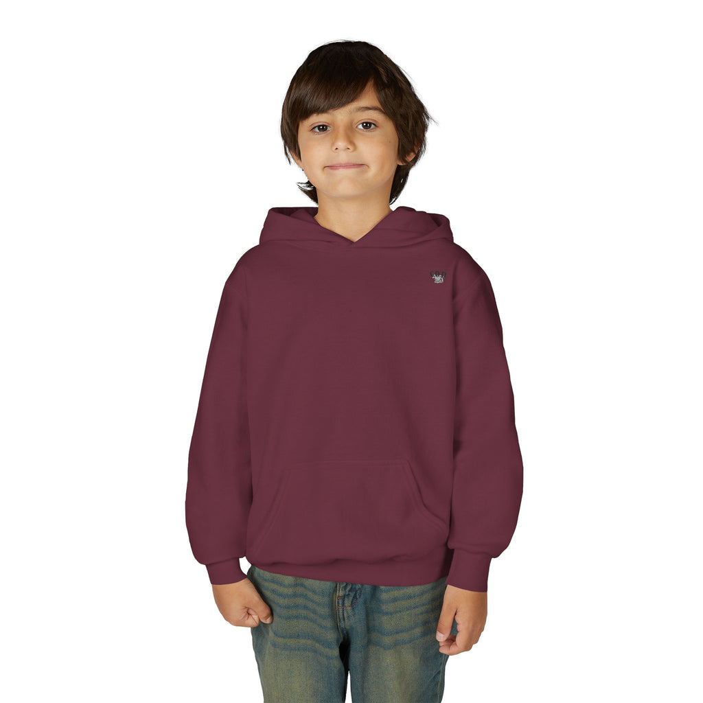 Viking Mode Skull with Horned Helmet Hoodie | Youth Hoodie