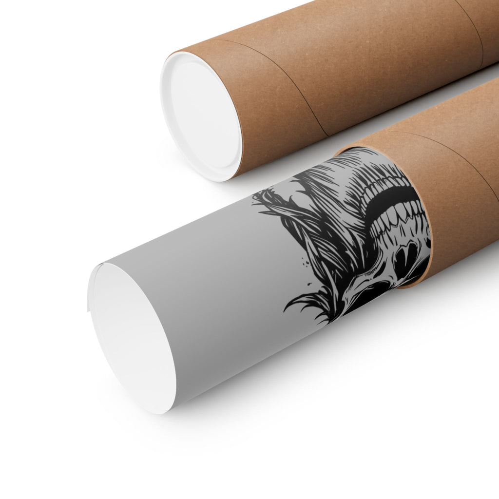 Viking Mode Skull Poster | Matte Vertical Poster