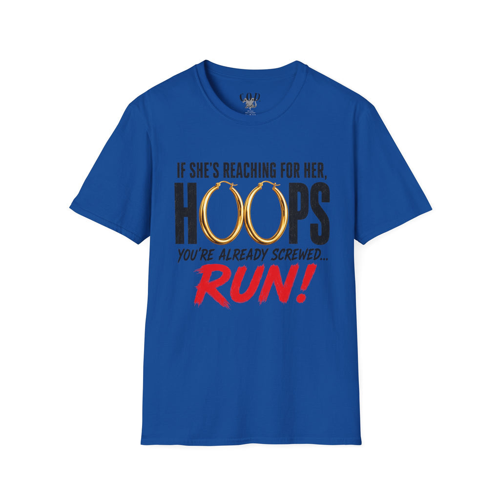 T-Shirt — "If She's Reaching for Her Hoops" Graphic Tee