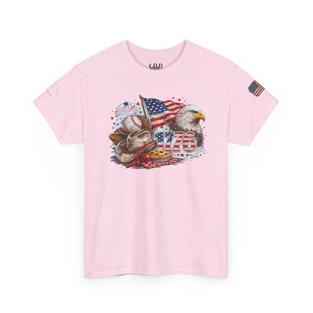 Patriotic Eagle American Flag T-Shirt — USA 1776 Military Tribute Tee