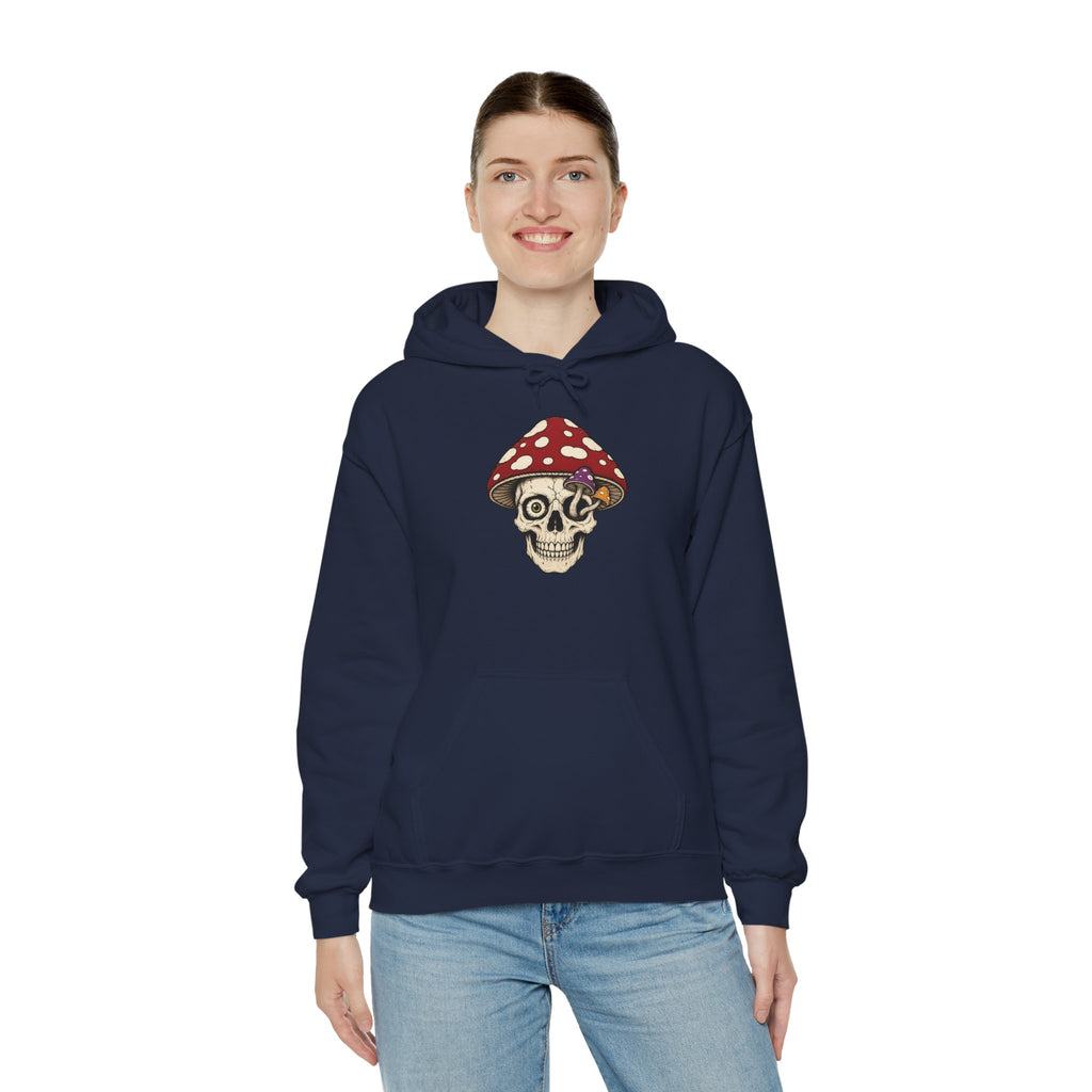 Mushroom Skull Hoodie — Gothic Mushroom Graveyard RIP Pullover