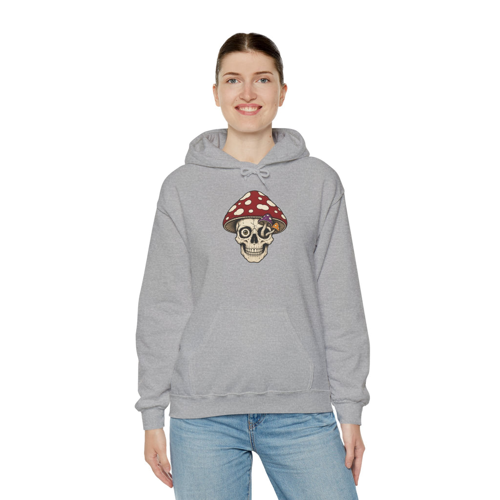 Mushroom Skull Hoodie — Gothic Mushroom Graveyard RIP Pullover