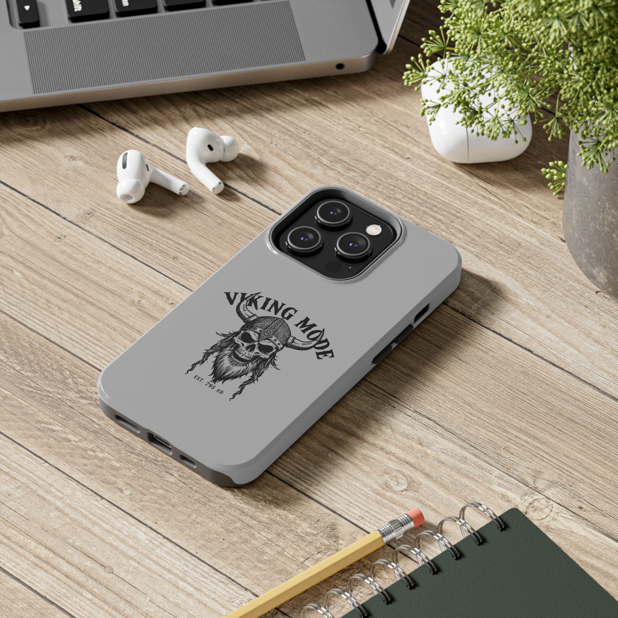 Viking Mode Skull Helmet phone case | Nordic warrior, est. 795 AD