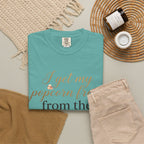 T-Shirt — “I Get My Popcorn From The Apricot Tree” Script Graphic Tee | Hymns | LDS |