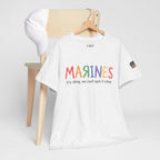 Marines Crayon Tee — “It’s okay, we can’t spell it either” Military Humor T-Shirt
