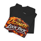 T-Shirt — "Ultimate Lock Pick" Fiery Logo Graphic Tee