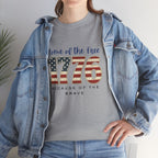 1776 American Flag Tee — "Home of the Free, Because of the Brave" Patriotic T-Shirt