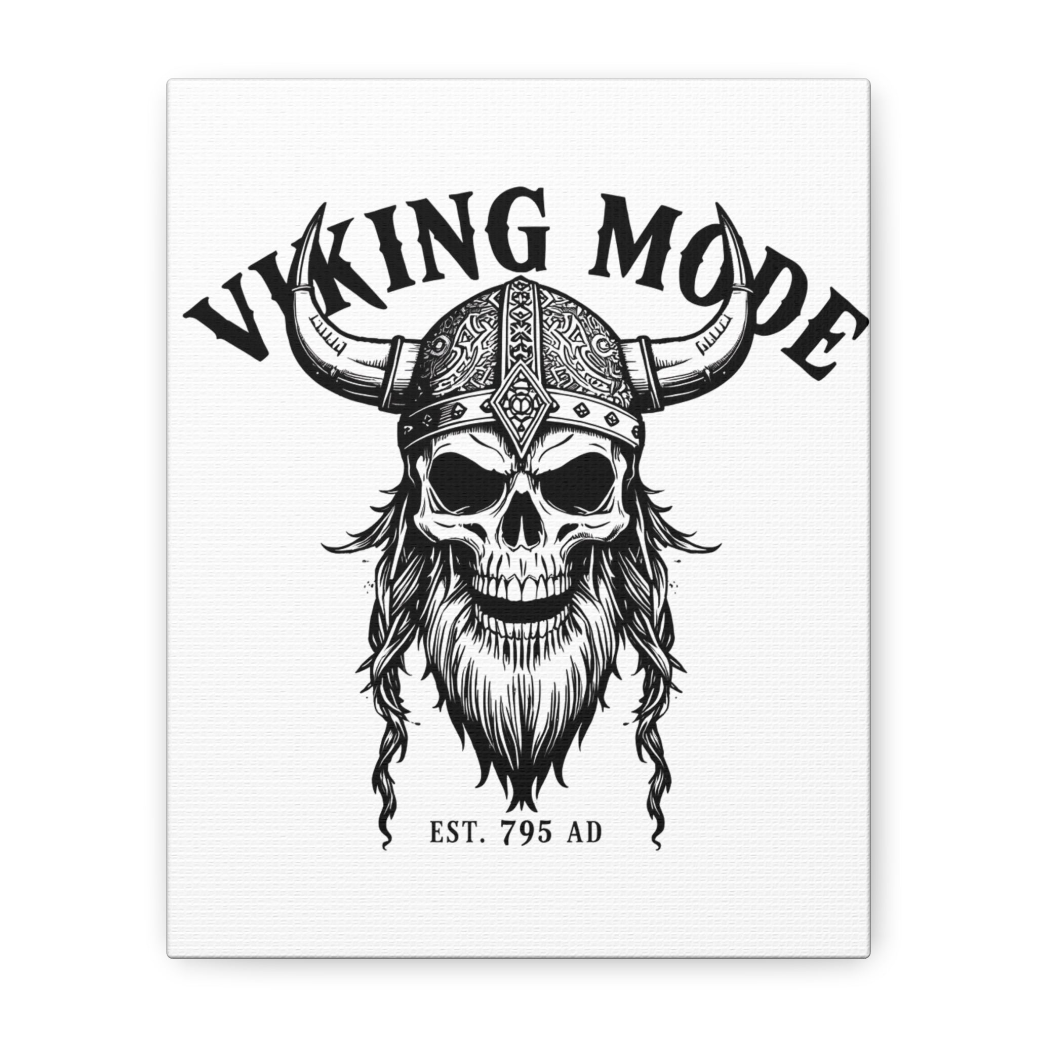 Viking Mode Skull Helmet Matte Canvas
