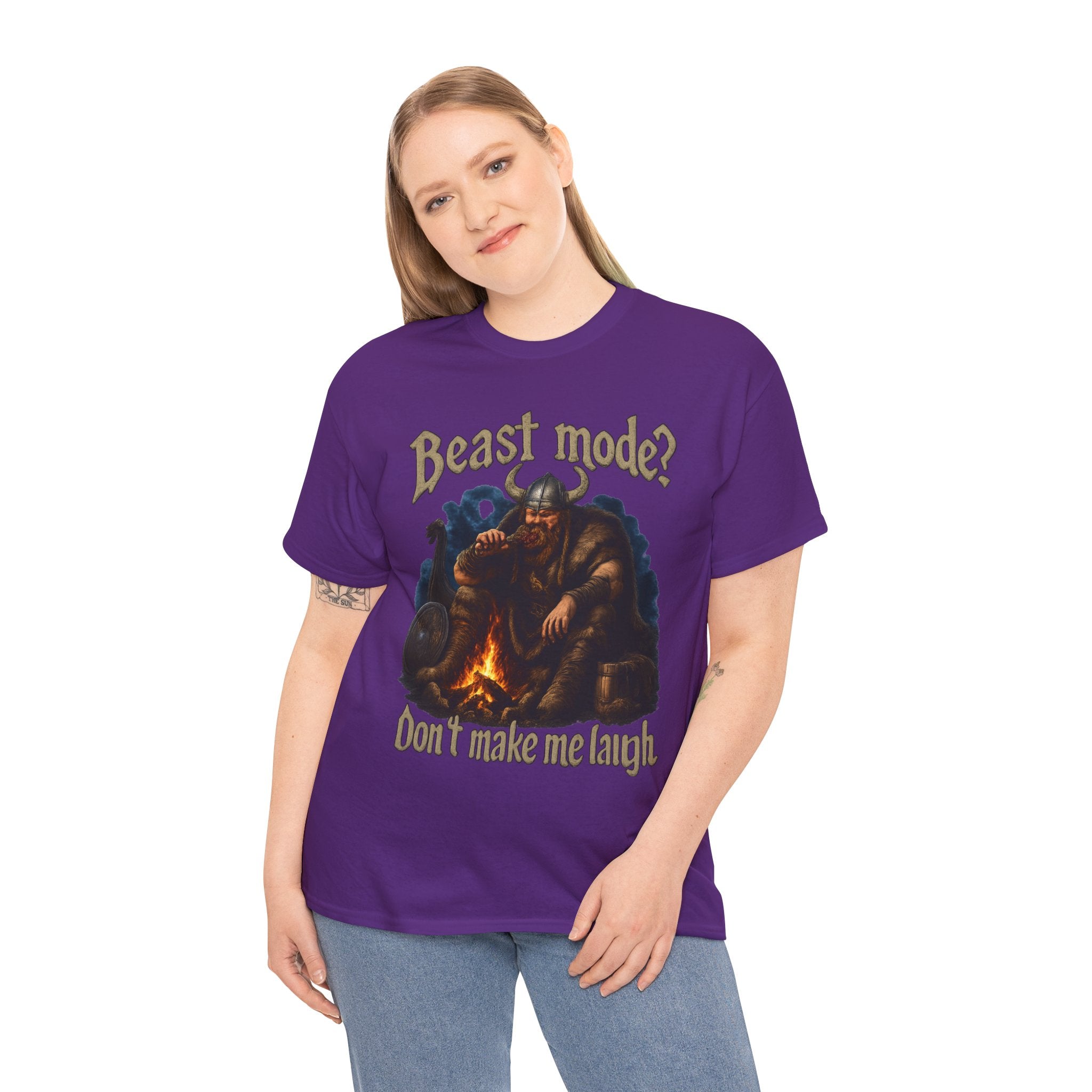 Viking Campfire T-Shirt — "Beast mode? Don’t make me laugh" Graphic Tee