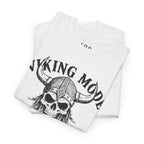 Viking Mode Skull Viking T-shirt | Norse Helmet Skull Graphic Tee