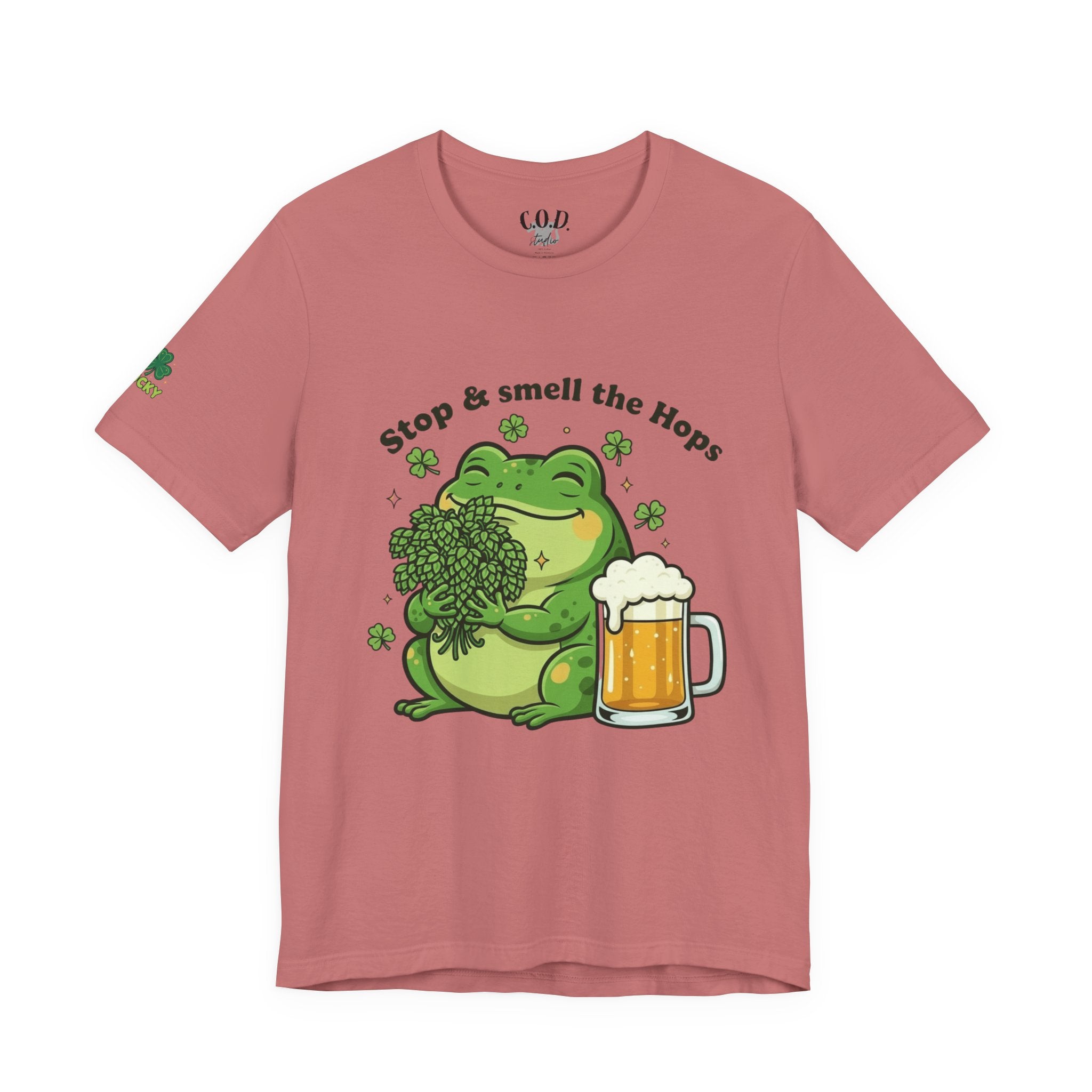 Stop & Smell the Hops Frog T-Shirt | Beer Brewing Graphic Tee