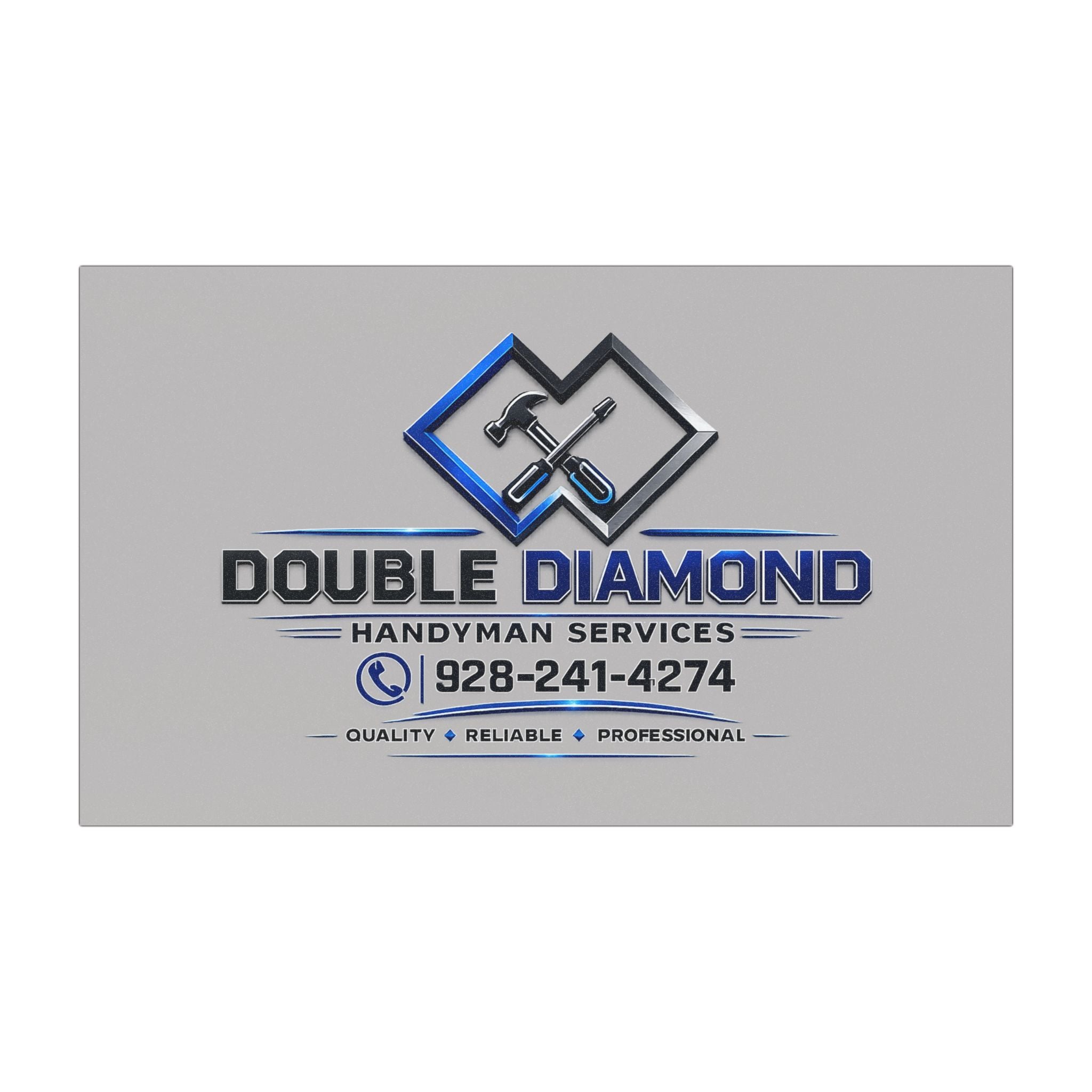Car Magnet — Double Diamond Handyman Services Logo with Phone Number (Professional Vehicle Signage)