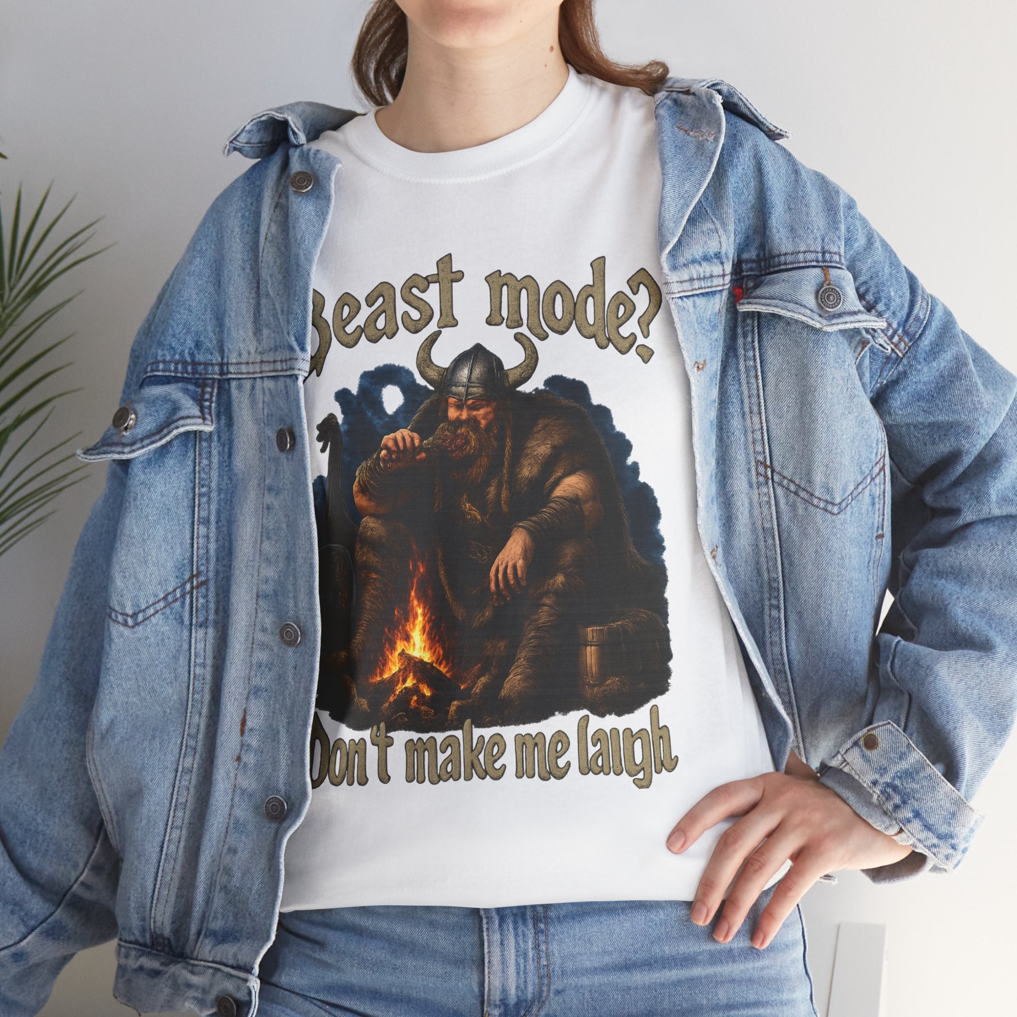 Viking Campfire T-Shirt — "Beast mode? Don’t make me laugh" Graphic Tee
