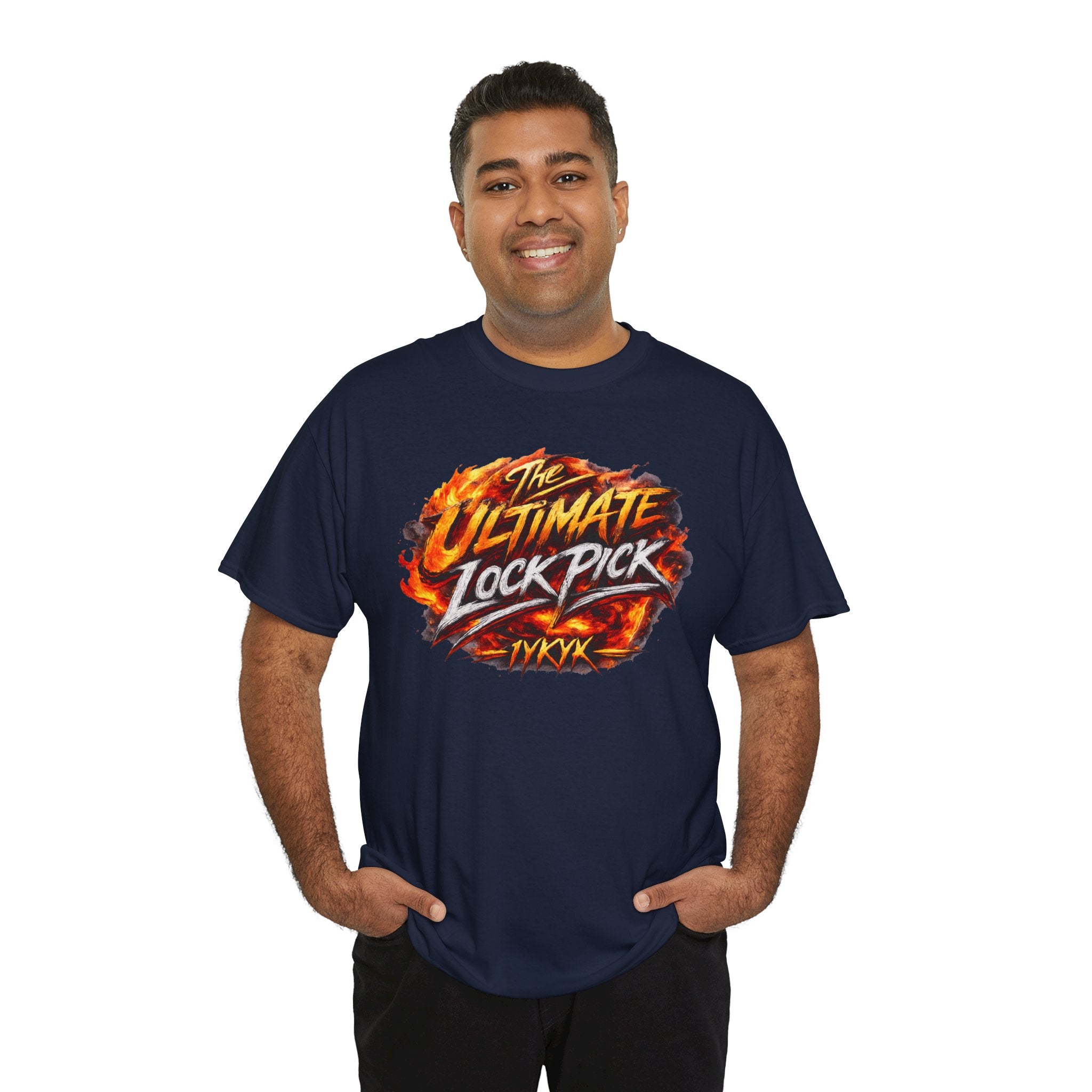 T-Shirt — "Ultimate Lock Pick" Fiery Logo Graphic Tee