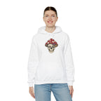 Mushroom Skull Hoodie — Gothic Mushroom Graveyard RIP Pullover
