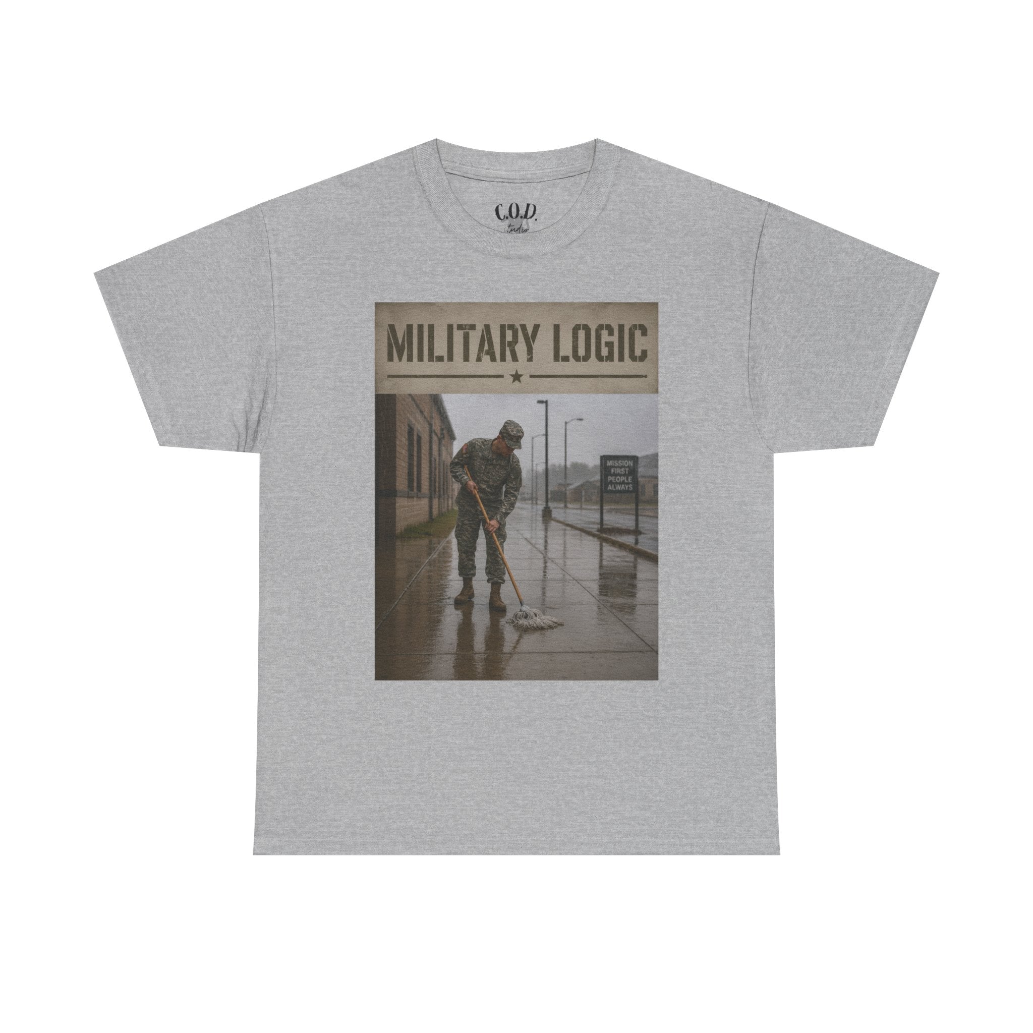 Military Logic T-Shirt — Vintage Military Humor Tee