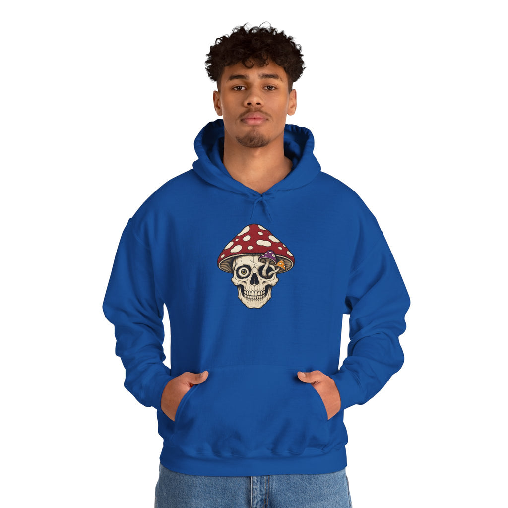 Mushroom Skull Hoodie — Gothic Mushroom Graveyard RIP Pullover