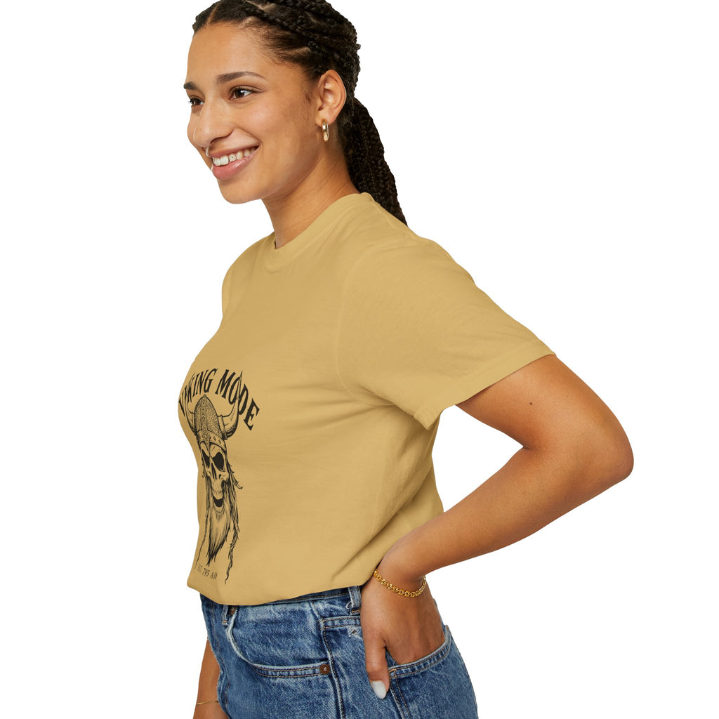 Viking Mode Skull Viking T-shirt | Norse Helmet Skull Graphic Tee