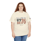 1776 American Flag Tee — "Home of the Free, Because of the Brave" Patriotic T-Shirt