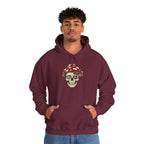 Mushroom Skull Hoodie — Gothic Mushroom Graveyard RIP Pullover
