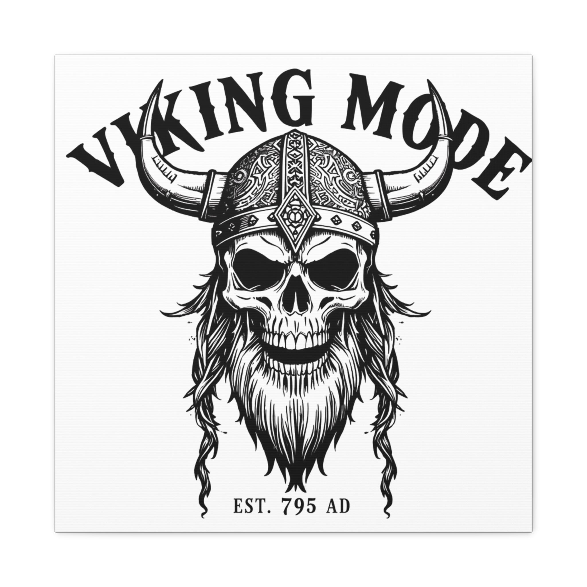 Viking Mode Skull Helmet Matte Canvas