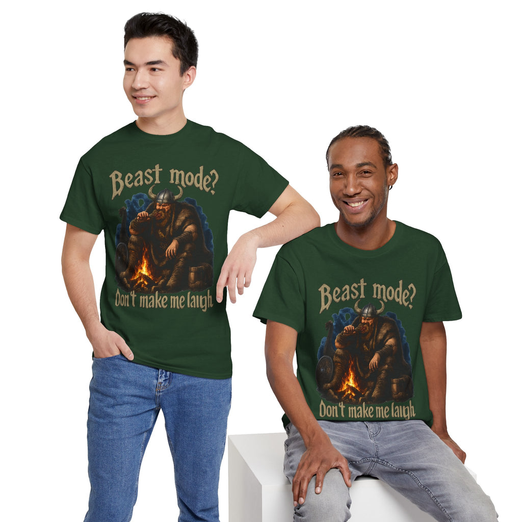 Viking Campfire T-Shirt — "Beast mode? Don’t make me laugh" Graphic Tee